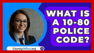 What Is A 10-80 Police Code? - CountyOffice.org