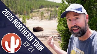 Episode 21: Yellowstone in a Day | Waterfalls, Overlooks, Bison & Campgrounds