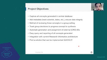 Mel Manalo & Kevin Sayo (MyoKardia): Improve drug discovery workflow with Instant JChem database
