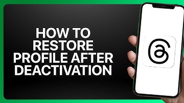 How To Restore Threads Profile After Deactivation Tutorial