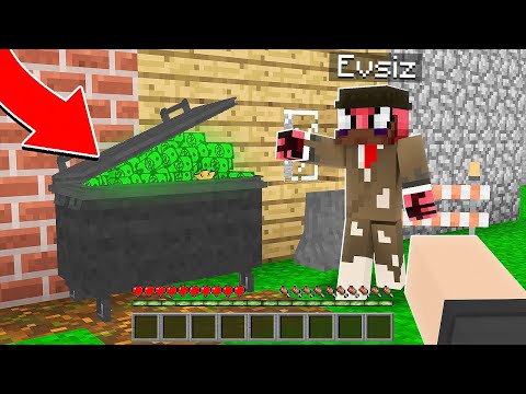 ÇÖPTEN MİLYONER OLDUM 💸 - Minecraft