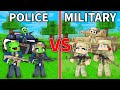 Mikey Family POLICE vs JJ Family MILITARY Survival Battle in Minecraft (Maizen)