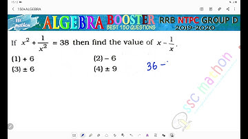 If X2 + 1 / x 2 equals to 38 then find the value of x - 1 / x