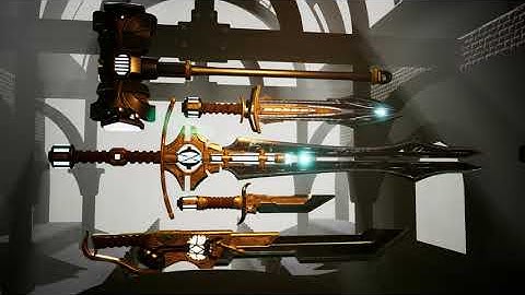 Steampunk melee weapon pack
