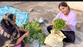 Winter Routine Aaj Mai Bnayea Saag Sarea Layi