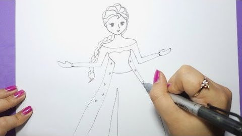 HƯỚNG DẪN VẼ CÔNG CHÚA ELSA XINH ĐẸP | ONG MẬT MỸ THUẬT #20