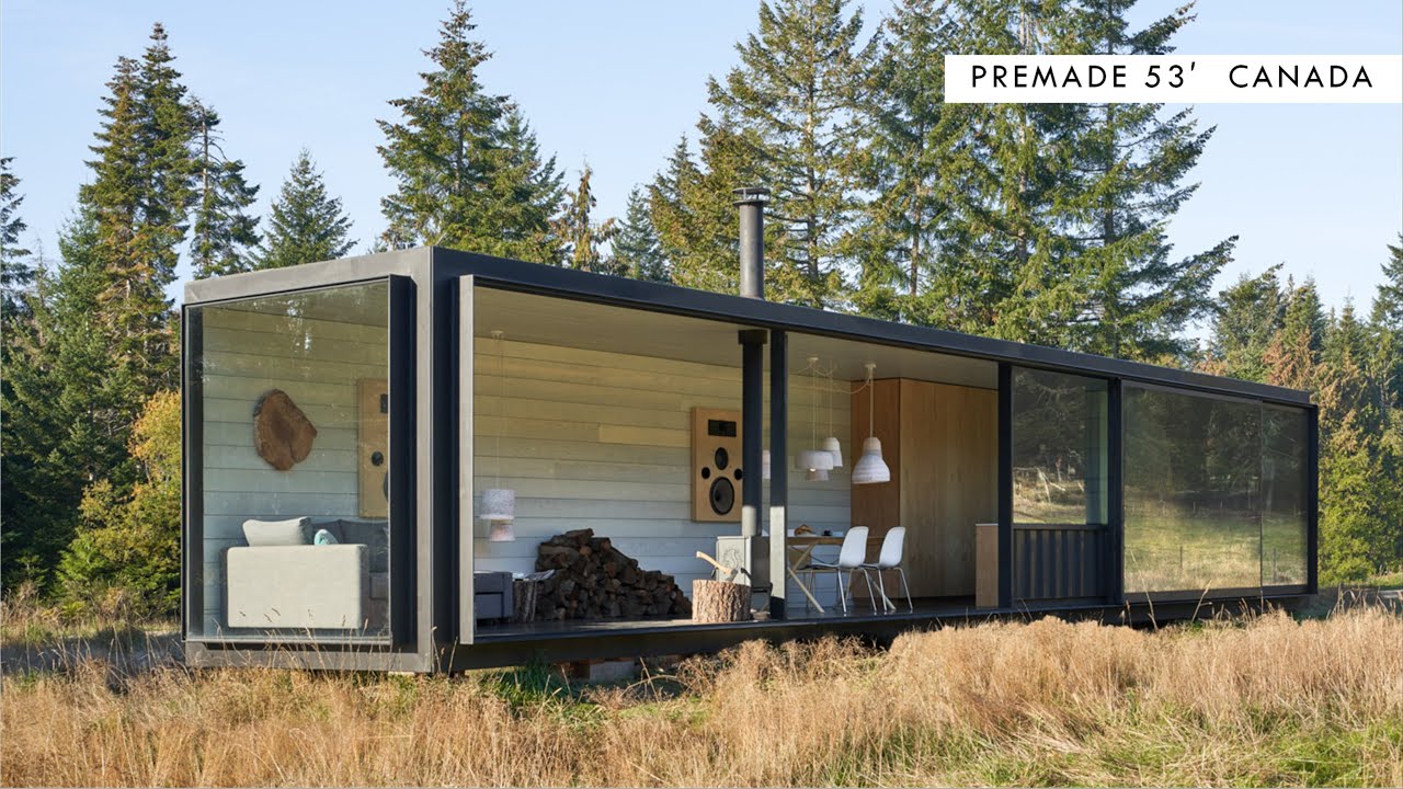 PreMade 53' Shipping Container Cabin Salt Spring Island, CA YouTube