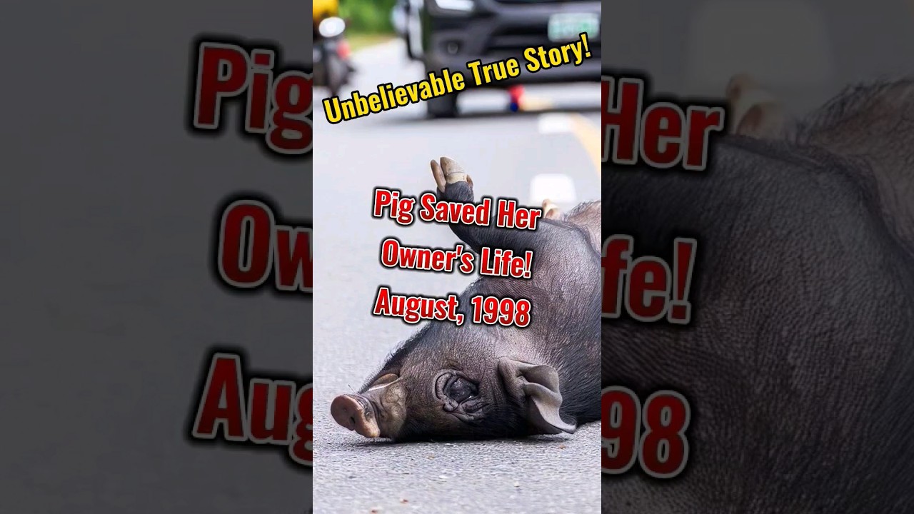 #PiggyHero: Lulu, the Road-blocking Rescue Pig#LuluThePig #AnimalHero #PotBelliedPig #AnimalRescue