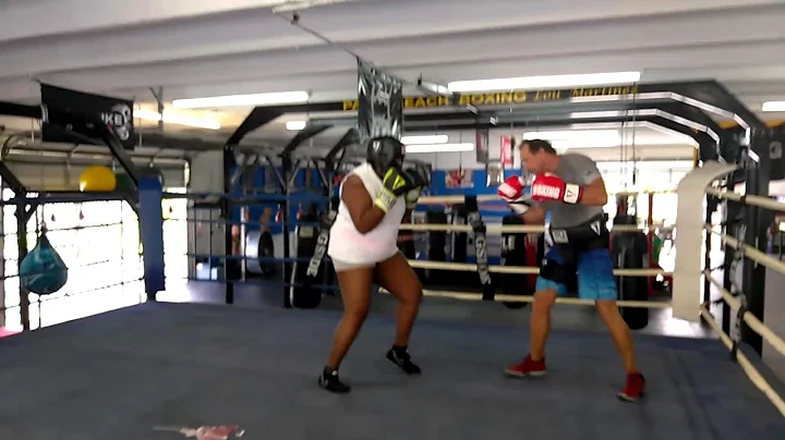 Iron Aja Murray Sparring with her Trainer