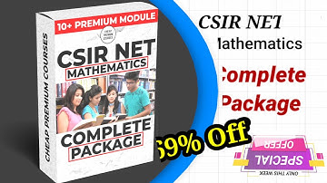 CSIR NET MATHEMATICS COMPLETE COURSE  PACKAGE | csir net study material