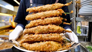 Crazy size! Giant Cheese Pepper Fried, korean street food