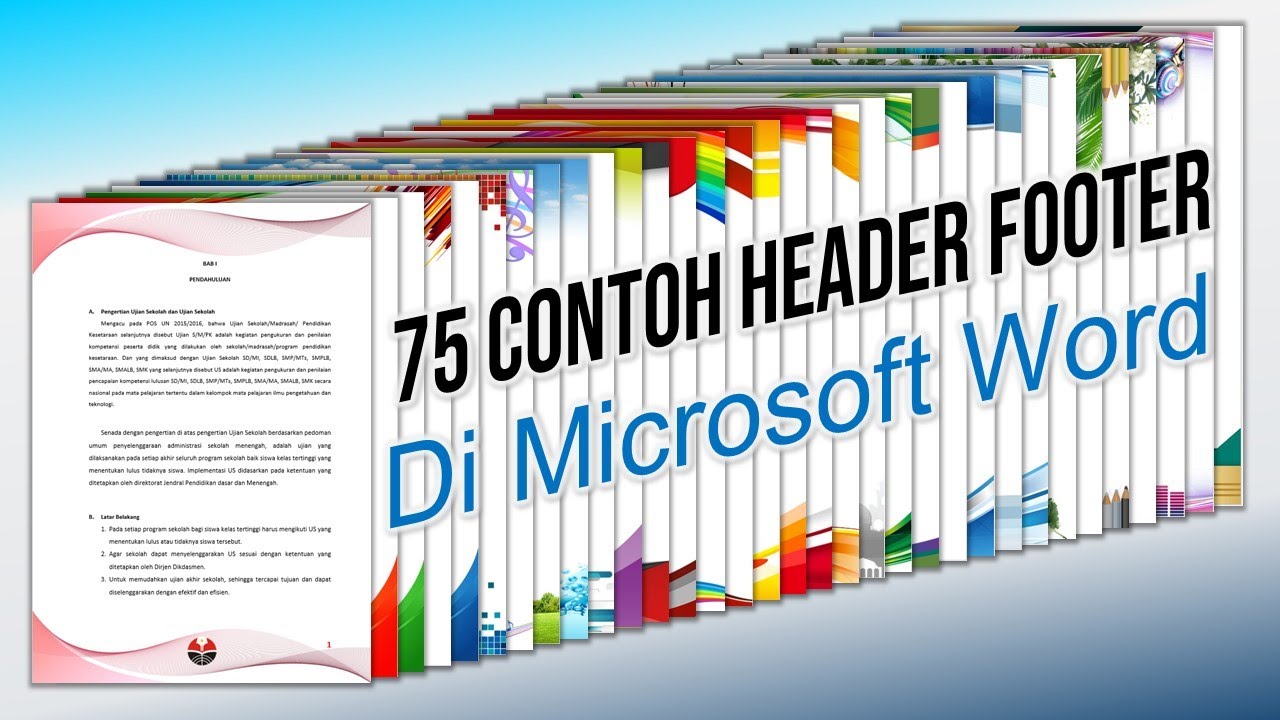 75 Contoh Header Footer di Microsoft Word