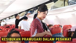 Lion Air Bali - Banjarmasin, Intip Kesibukan Pramugari2 Cantik Lion Air dalam Pesawat Saat Terbang