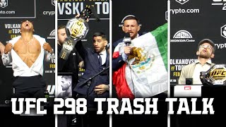 BEST TRASH TALK MOMENTS UFC 298 PRESS CONFERENCE (HILARIOUS)