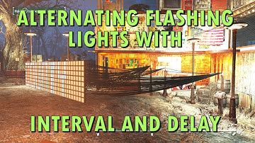 Flashing Lights with Interval & Delay Switches - Fallout 4 Settlement Building Tutorial 3 (no mods)