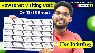Set Visiting Card for Printing on 12x18 Sheet on Digital Printer in CorelDraw || Growthism
