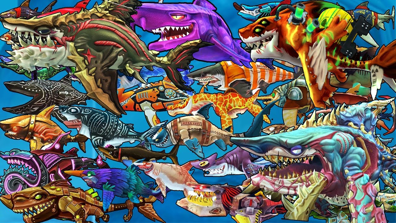 Hungry Shark World - NEW UPDATE - All 33 Sharks & Skins Unlocked 2020 ...