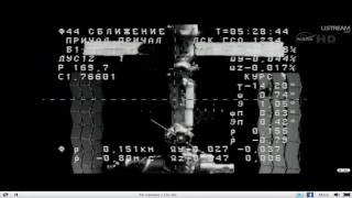 Progress M-09M spacecraft docks to the International Space Station(I.S.S.)