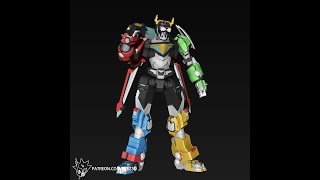 Voltron for 3D printing by Krez3D Turntable