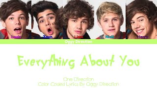 One Direction - Everything About You (New Color Coded Lyrics 2024)