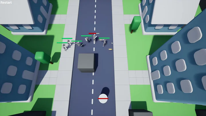 Attack and target following in my Top Down Shooter prototype - Unreal Engine 4