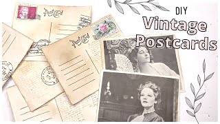 DIY Faux Vintage Post Cards Using Book Images | Easy Stationery Tutorial