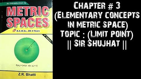 B.Sc-II Ch#3 Metric space || Limit Point || By Sir Shujhat ||