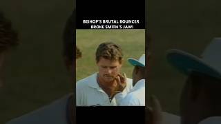 Ian Bishop’s brutal bouncer broke Smith’s jaw! #cricket #crickethighlights #short  #crickethistory