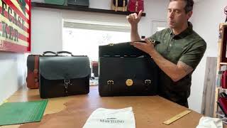 FINISHED 2 Very Large English Bridle Leather Briefcases for a Lawyer