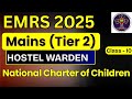 National Charter for Children | EMRS Hostel Warden Mains 2025 | Tier-2 Complete Guide