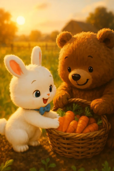 Sunset Harvest 🥕🌅 Bunny & Bear’s Countryside Evening