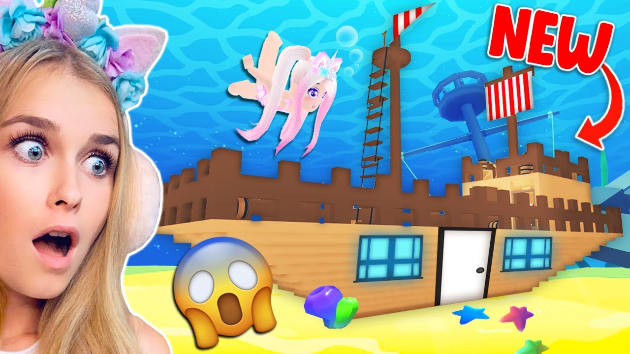 I Got The New Underwater Pirate Ship Mansion In Adopt Me Roblox Youtube - youtube roblox adopt me new mermaid house