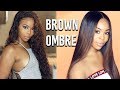 Dying Lace Wig:  Black to OMBRE Chocolate Brown Hair (Installing & styling) | Wiggins Hair