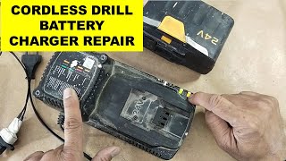 {1054} Cordless drill 24V battery charger repair 3G24CH 85W