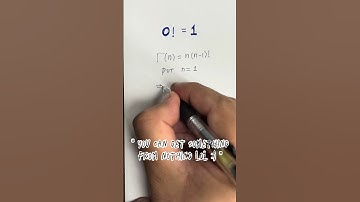 Prove that 0!=1 #factorial