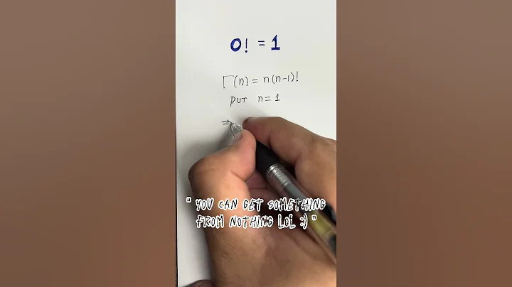 Prove that 0!=1 #factorial