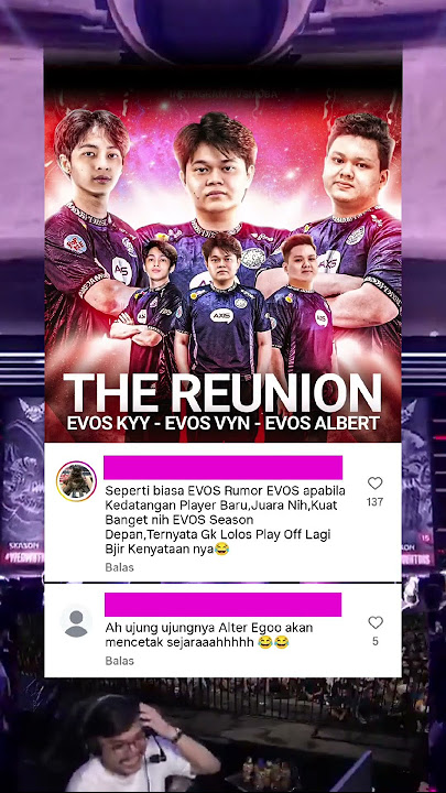 EVOS TEMPAT REUNION ALBERT KYY DAN VYN #mobilelegends #evos #vyn