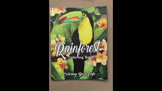 Rainforest -Coloring Book Cafe flip through