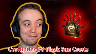 PATH OF EXILE 3.18 - CORRUPTING 78 BLACK SUN CRESTS (WELL-ROLLED) - LOOKING FOR THE BEST OMNI HELMET