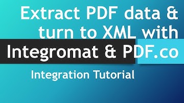 Extract Text Info from PDF and Turn into XML File using Integromat and PDF.co