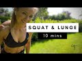 10 minute squat and lunge workout at home