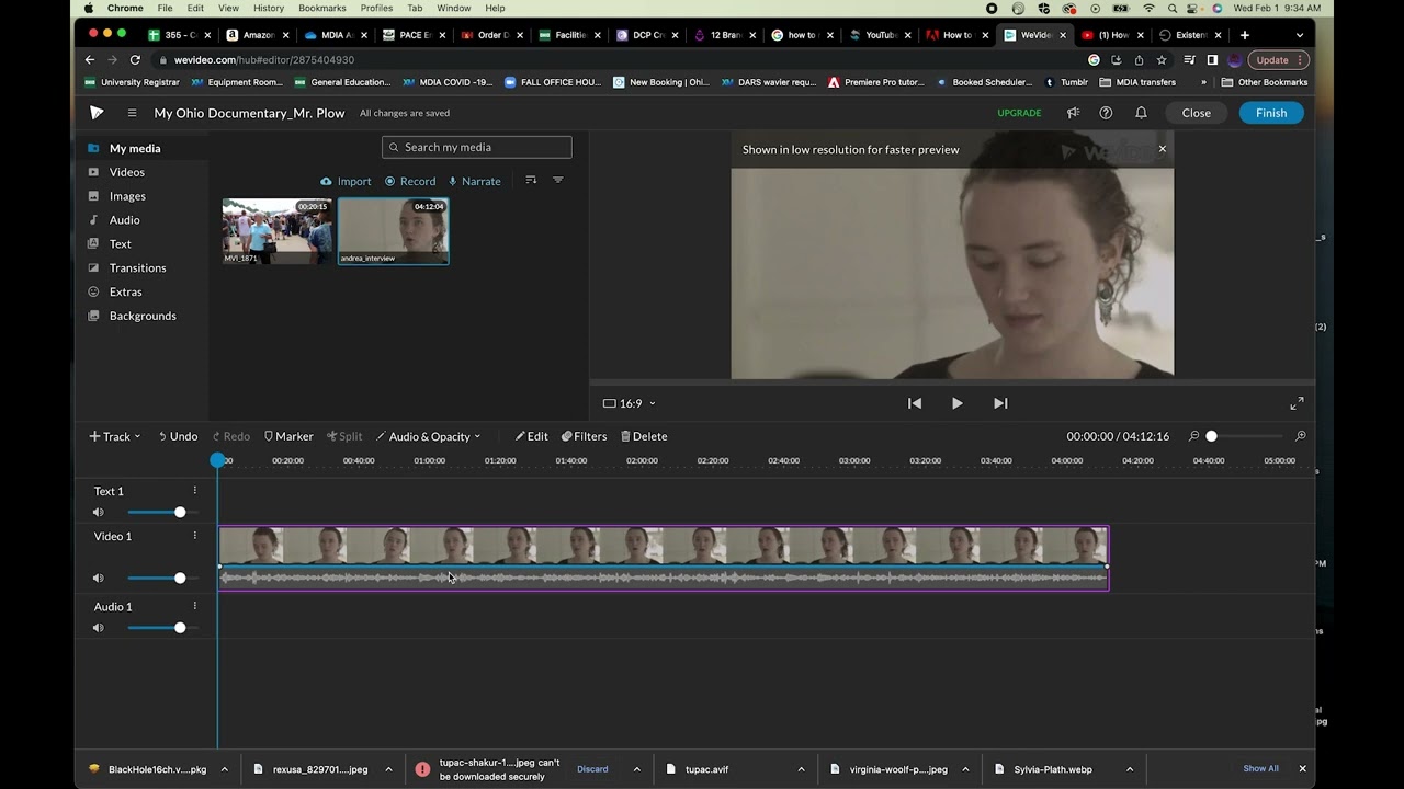 Documentary Editing in WeVideo, part1