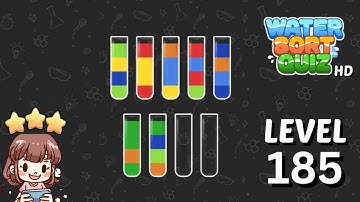 Water Sort Quiz Level 185 Solution Walkthrough 🧪