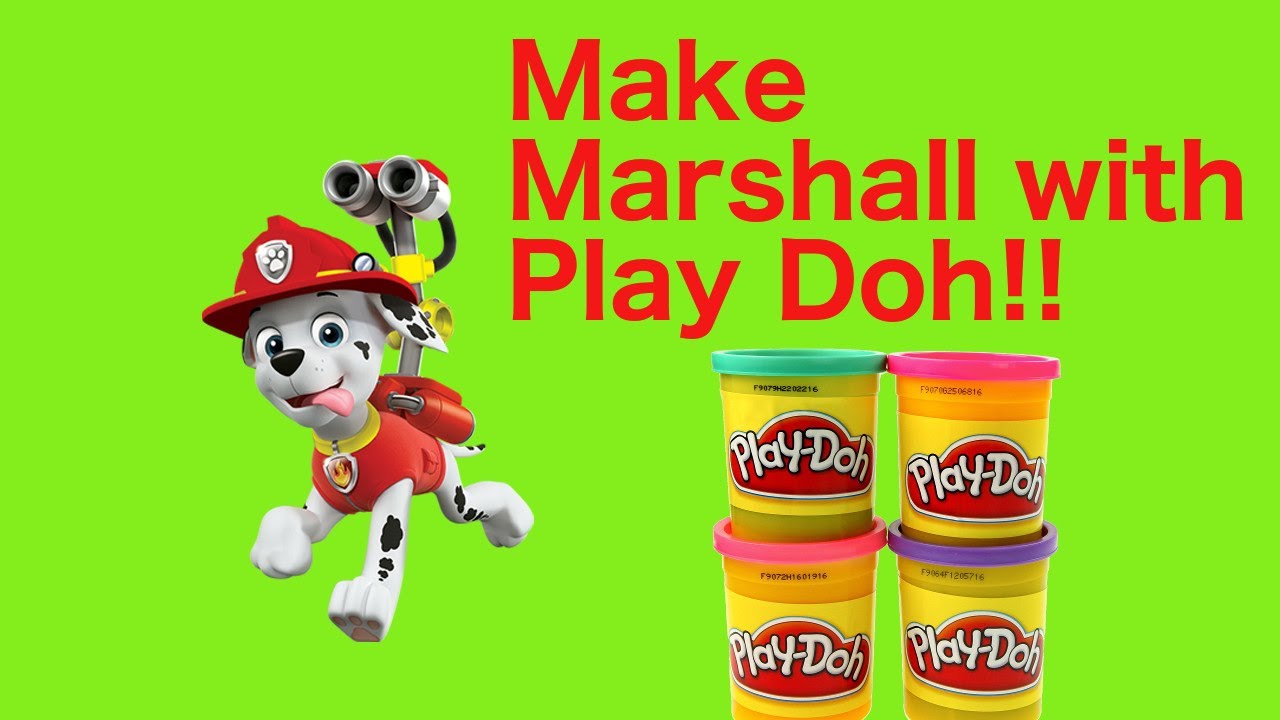 Play Doh Puppies Best Learning Make Marshall Paw Patrol with Play Doh! YouTube
