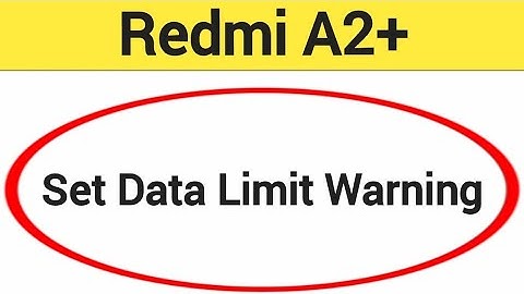how to set data limit warning, Redmi A2+ data limit kaise set karen