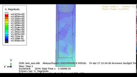 Simulation Abaqus 2018 n°16 Interaction solide/fluide