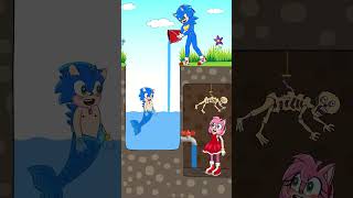 Sonic is very sad about the passing of the mermaid | Sad Animation 😥😥😥 #shorts #animation #story