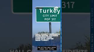 Hall County residents raise water housing concerns over 10B data center near Turkey