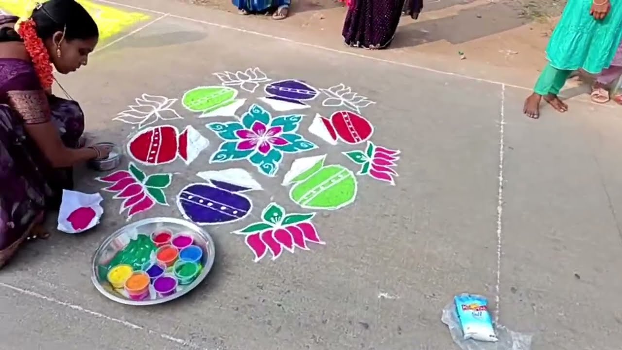 ఏనుగు వాని లంక గ్రామంలోని ముగ్గుల పోటీలు