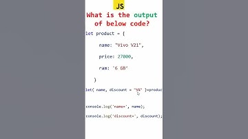 object destructuring in javascript | Javascript interview questions #javascript #webdevelopment